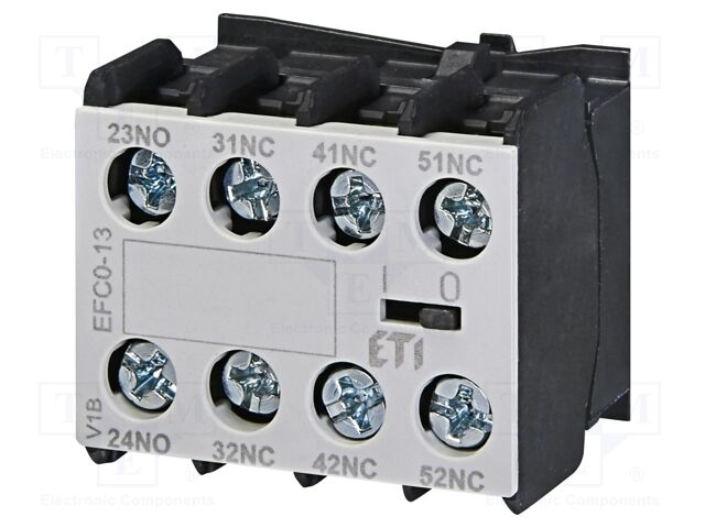 Auxiliary contacts; Series: CECO.3P; Leads: screw; Mounting: front