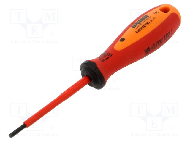 Screwdriver; insulated; hex key; HEX 3mm; 1kVAC