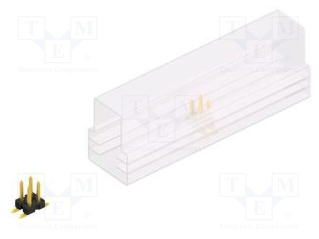 Connector: pin strips; pin header; male; PIN: 4; 2.54mm; SMT; 2x2