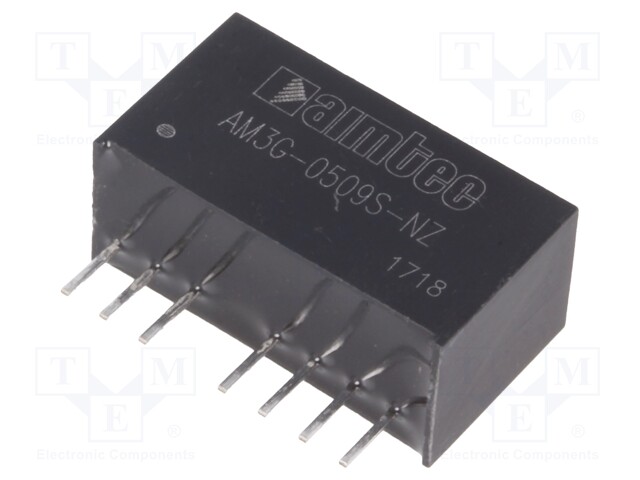 Converter: DC/DC; 3W; Uin: 4.5÷9V; 9VDC; Iout: 278mA; SIP8; 4.9g