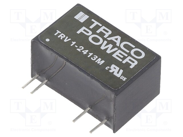 Converter: DC/DC; 1W; Uin: 19.2÷28.8V; 15VDC; Iout: 67mA; SIP9; 4.8g