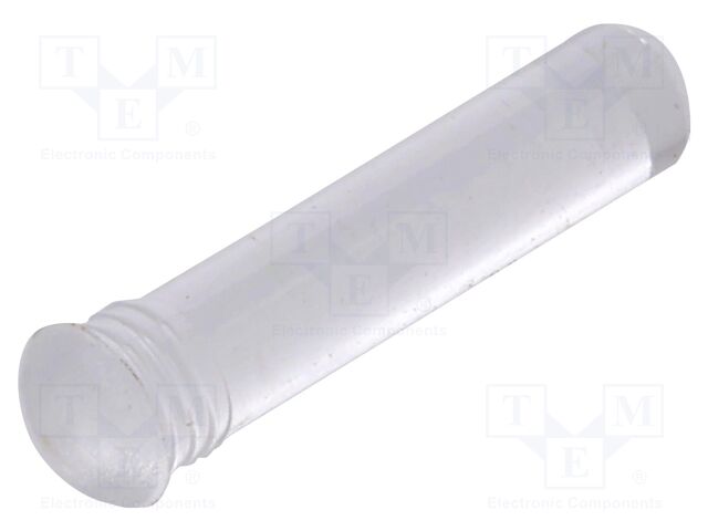 Fiber for LED; Ø3.2mm; L: 11.8mm; round; Front: convex; straight