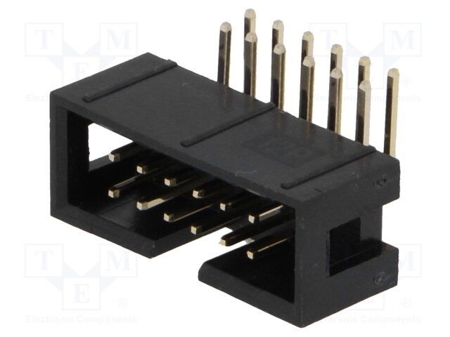 Socket; IDC; male; PIN: 12; angled 90°; THT; gold-plated; 2.54mm