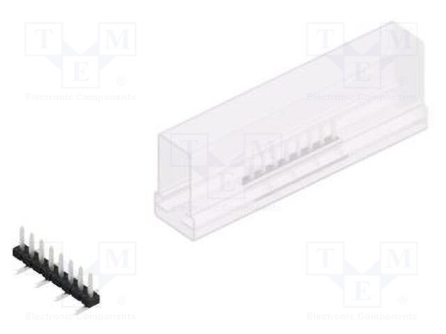Connector: pin strips; pin header; male; PIN: 8; 2mm; SMT; 1x8; 100V