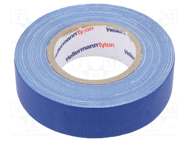 Tape: textile; W: 19mm; L: 10m; Thk: 0.31mm; blue; 64N/cm; 10%; rubber