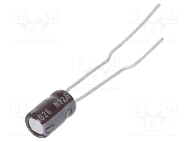 Capacitor: electrolytic; low impedance; THT; 6.8uF; 35VDC; Ø4x7mm