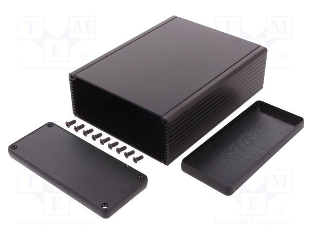 Enclosure: with panel; 1455; X: 125mm; Y: 160mm; Z: 51mm; aluminium