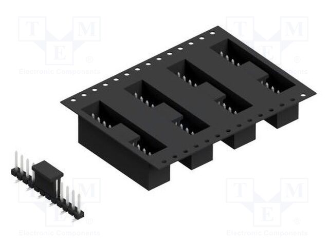 Connector: pin strips; pin header; male; PIN: 12; 2.54mm; SMT; 1x12
