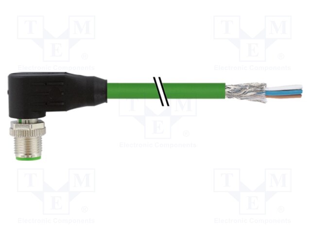 Connection lead; male; IP67; 60VDC; 4A; 7.5m; Series: 7000; PIN: 4