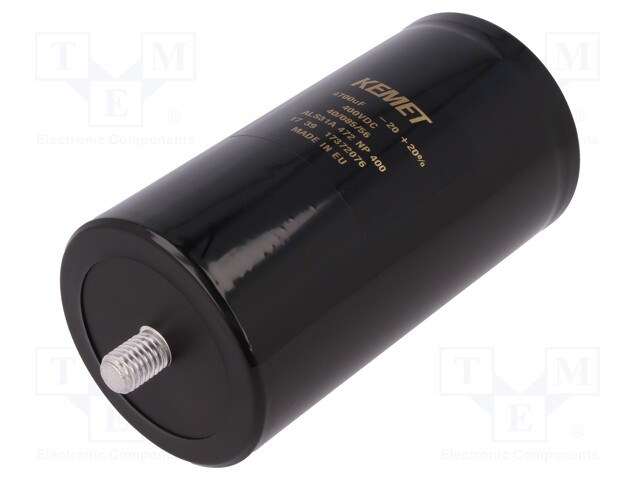 Capacitor: electrolytic; 4700uF; 400VDC; Leads: screw; ESR: 33mΩ