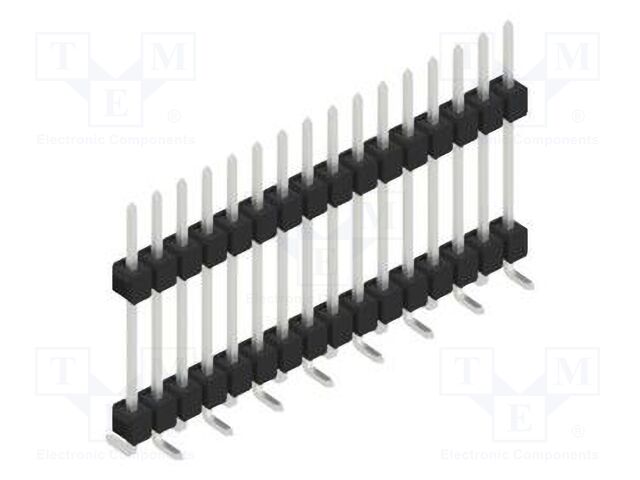 Connector: pin strips; pin header; male; PIN: 16; 2.54mm; SMT; 1x16