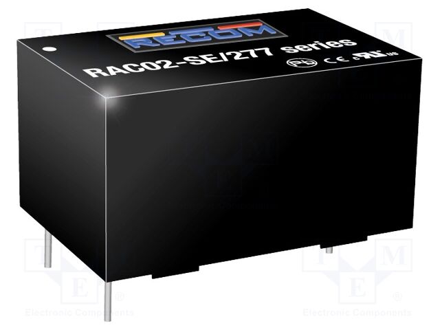 Converter: AC/DC; 2W; Uout: 24VDC; Iout: 83mA; 76%; Mounting: PCB