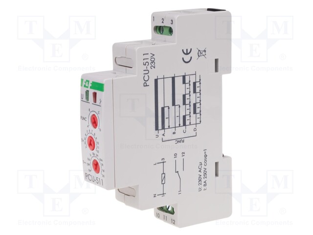 Timer; 0,1s÷24days; SPDT; 250VAC/8A; Usup: 230VAC; -25÷50°C; PIN: 6