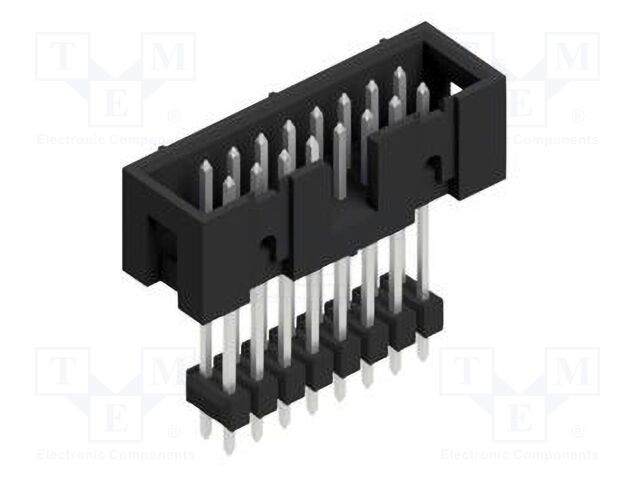 Connector: pin strips; pin header; male; PIN: 16; 2.54mm; THT; 2x8