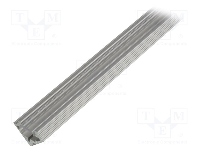 Profiles for LED modules; transparent; angular; L: 1m; aluminium