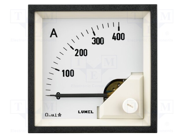 Meter; on panel; analogue; 0÷1A; Class: 1,5; IP52; Length: 61mm; 600V