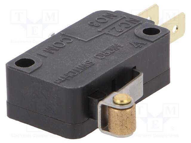Microswitch SNAP ACTION; with lever (with roller); SPDT; Pos: 2