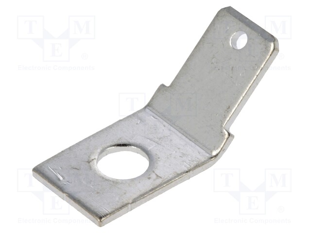 Terminal: flat; 6.3mm; 0.8mm; male; M3,5; screw; brass; tinned