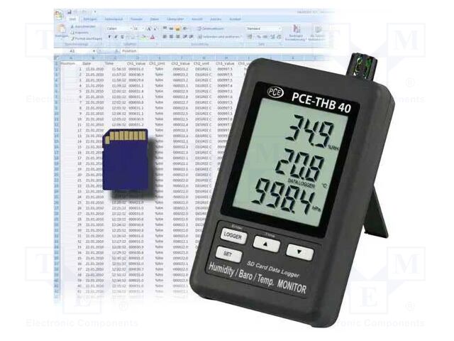 Thermo-hygrometer; LCD; 0÷50°C; 1÷110kPa; 10÷90%RH; Accur: ±0.8°C