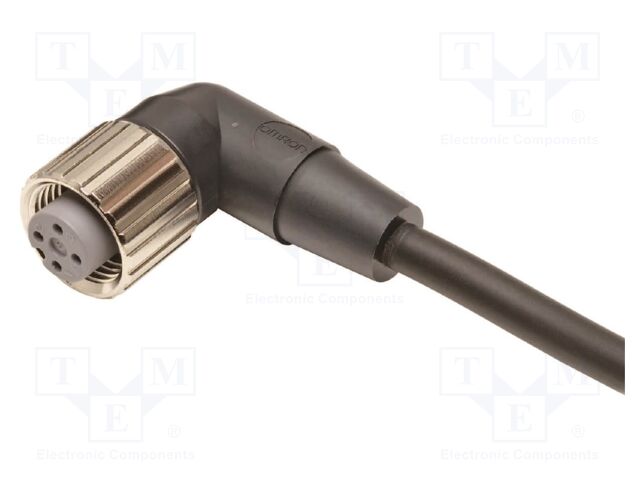 Connection lead; M12; PIN: 3; angled; 5m; PVC; female