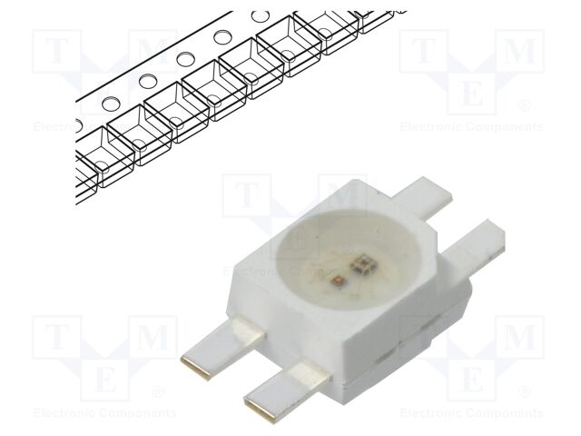 Programmable LED; RGB; SMD; 3528; 3÷7.5VDC; 3.2x2.8x1.78mm; 800kHz