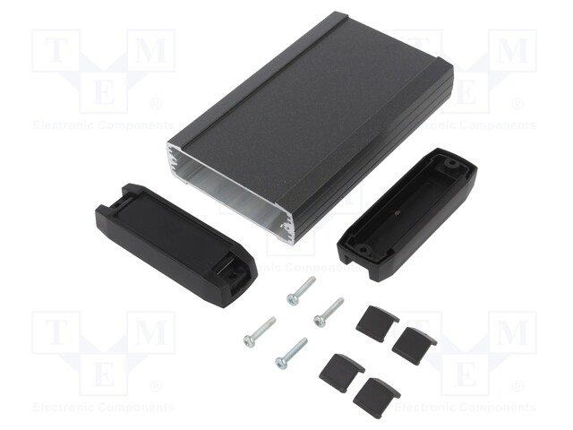 Enclosure: with panel; 50; X: 82mm; Y: 160mm; Z: 27mm; aluminium