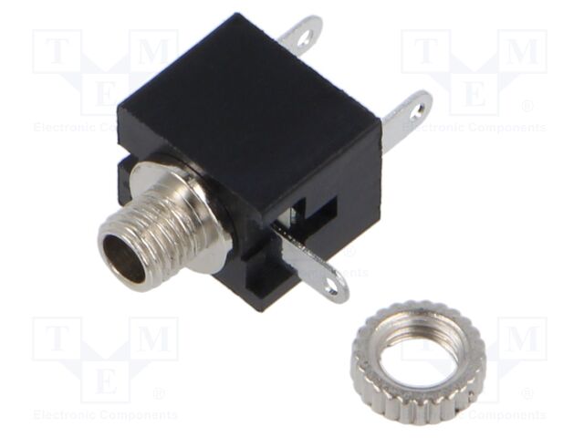 Socket; Jack 2,5mm; female; mono; with on/off switch; soldering