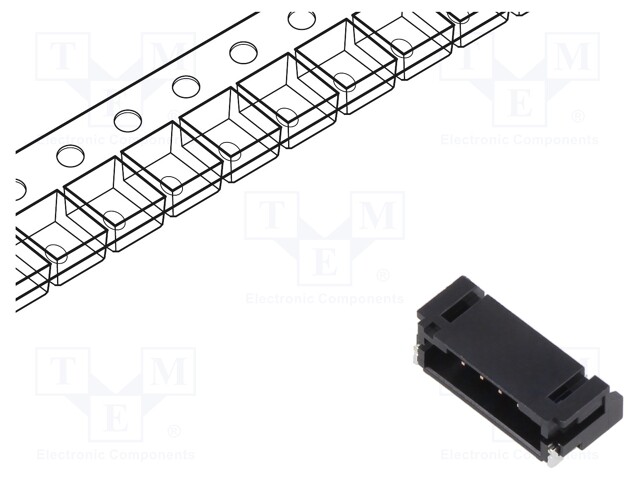 Socket; wire-board; male; PH; 2mm; PIN: 6; SMT; 100V; 2A; -25÷85°C