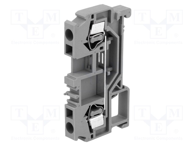 Splice terminal: rail; 0.2÷4mm2; ways: 1; terminals: 2; grey; TS35