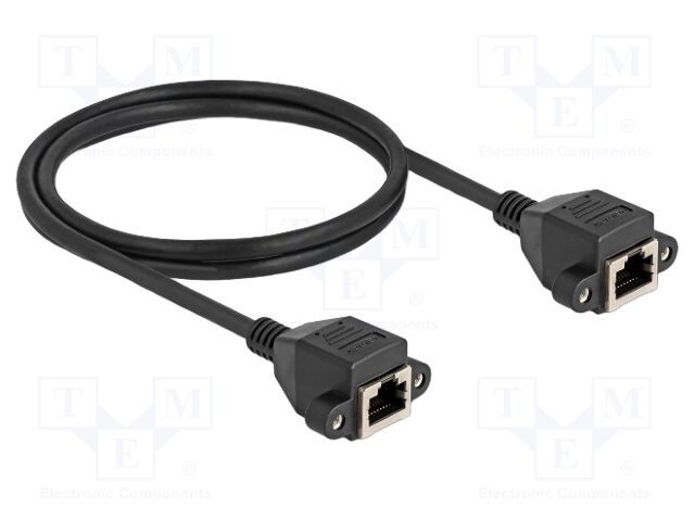 Extender Ethernet; S/FTP; RJ50 socket,both sides; 1m; PVC; black