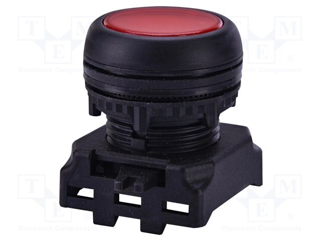 Switch: push-button; 22mm; red; LED; IP65; flat; E; Pos: 2; Ø22.5mm