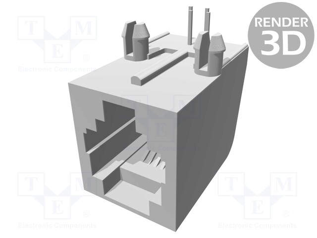 Socket; RJ11; PIN: 4; Cat: 3; Layout: 6p4c; THT; on PCBs; 16.2mm