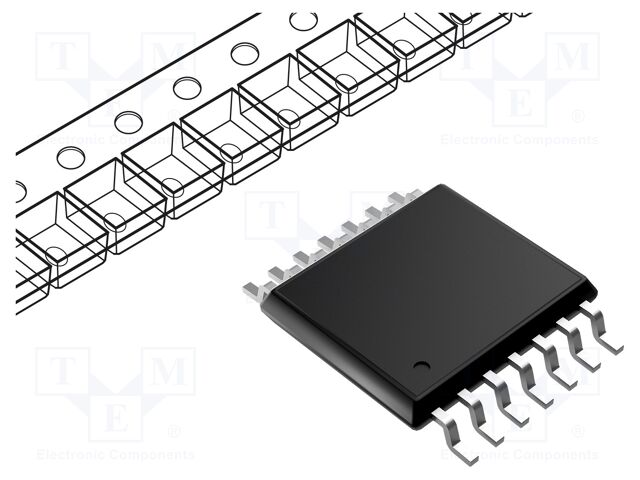 IC: operational amplifier; 10MHz; Ch: 4; TSSOP14; reel,tape