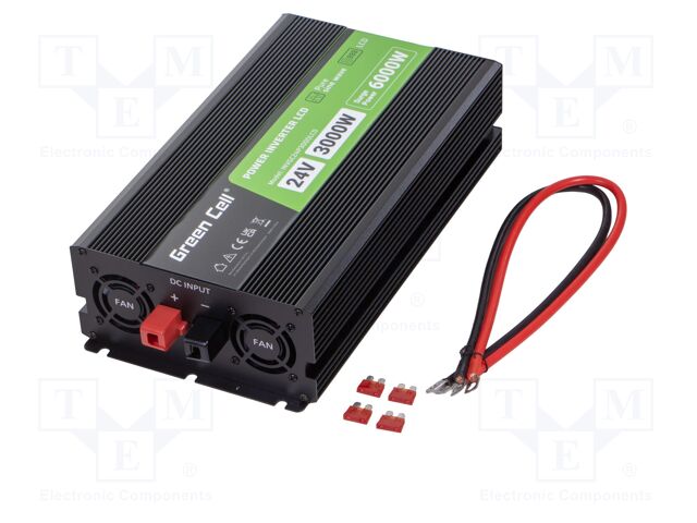 Converter: DC/AC; 3kW; Uout: 230VAC; Out: AC sockets 230V x2; 95%