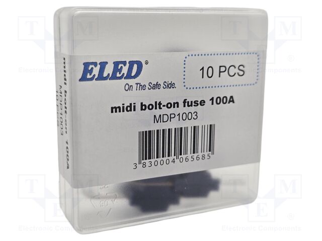 Fuse: fuse; 100A; 58VDC; automotive; 41mm; M5 screw; 41x12x8.24mm