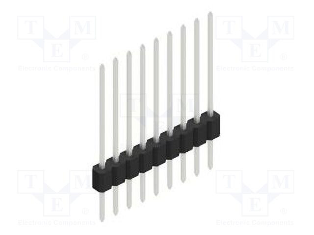 Connector: pin strips; pin header; male; PIN: 9; 1.27mm; THT; 1x9