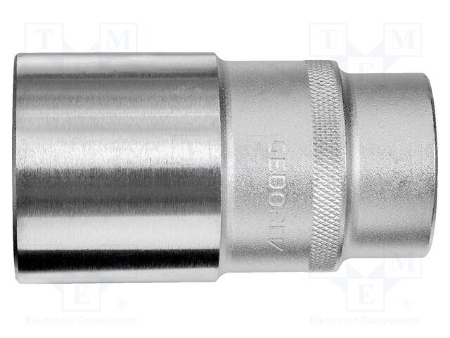 Socket; 12-angles,socket spanner; 34mm; 1/2"; Plating: chromium