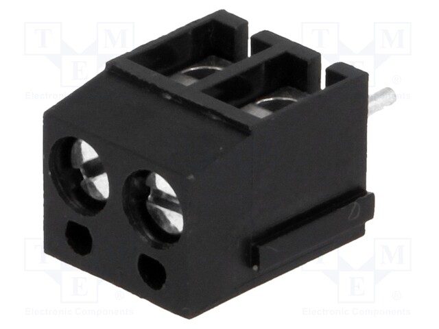 PCB terminal block; angled 90°; 5mm; ways: 2; on PCBs; 2.5mm2; 24A