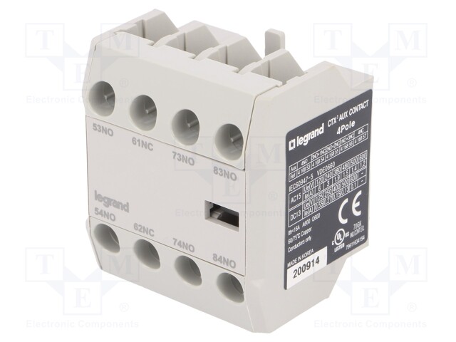 Auxiliary contacts; Series: CTX3; Leads: screw terminals