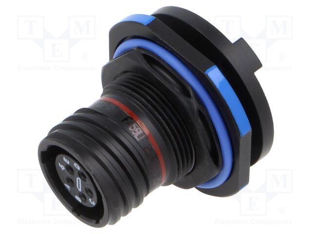 Connector: military; socket; female; PIN: 5; Series III TV; THT
