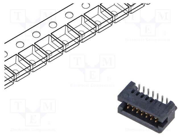 Connector: PCB to PCB; male; PIN: 14; 1.27mm; TFM; gold-plated; SMT
