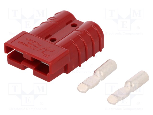 Plug; wire-wire; SB50; hermaphrodite; PIN: 2; for cable; crimped