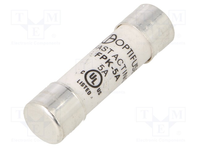 Fuse: fuse; quick blow; 5A; 600VAC; 600VDC; cylindrical,industrial