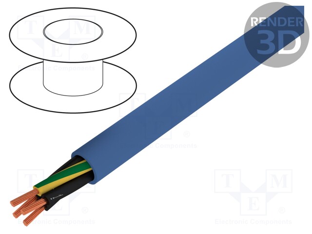 Wire; ÖLFLEX® EB; 5G1,5mm2; unshielded; 300/500V; PVC; Cu; stranded