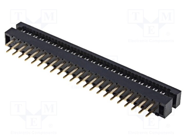 IDC transition; PIN: 44; THT; for ribbon cable; 1mm; Layout: 2x22