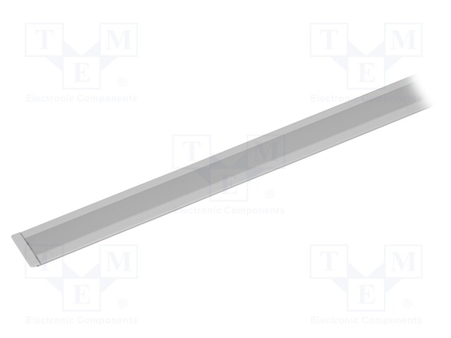 Profiles for LED modules; white; L: 1m; MICRO-NK; aluminium