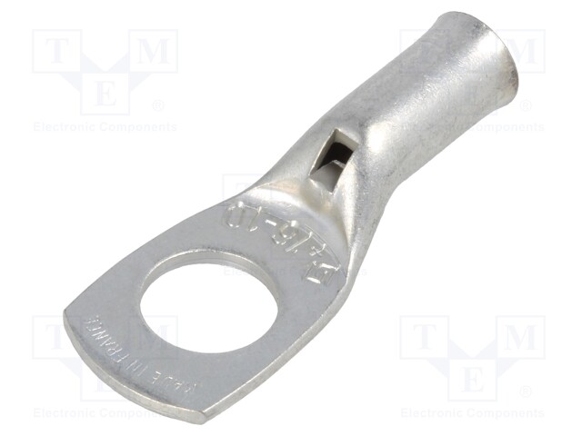 Ring terminal; M10; 16mm2; crimped; for cable; non-insulated