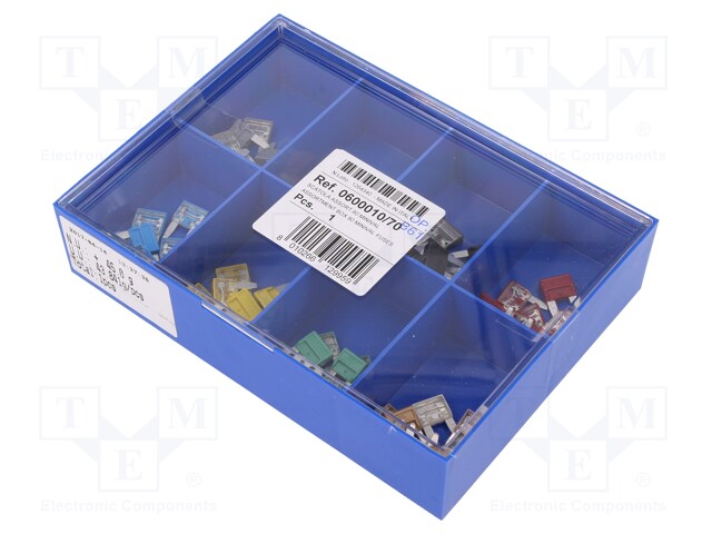 Kit contents: fuses; fuse; 11,1mm; 32V; No.of val: 10; 80pcs.