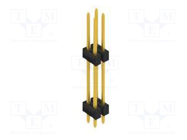 Connector: pin strips; pin header; male; PIN: 4; 2.54mm; THT; 2x2
