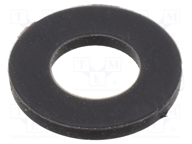 Washer; round; D=10mm; h=1mm; polyamide; black